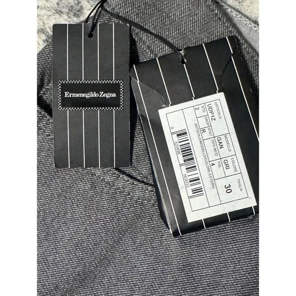 Ermenegildo Zegna Gray Stretch Pants Size 30 Cotton Elastane NWT
